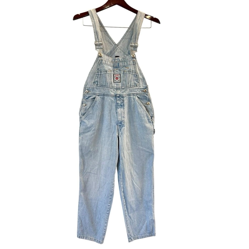 Vintage 1990s GAP Light Wash Denim Bib Overalls – Women's Size Large